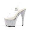 Pleaser - BEJEWELED708DM Sandale à bride à la cheville, Pole dance chaussures - Chaussures de pole dance - Couleur argent/Transparent Product image